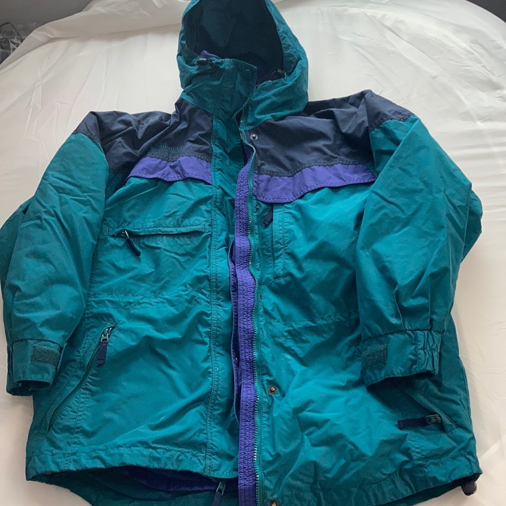 Vintage Columbia  Ski Coat Jacket Removeable insert